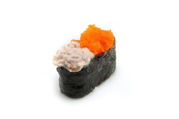 japan traditional sushi on isloted white background