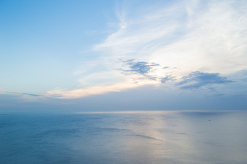 Fototapeta na wymiar Blue sky and blue sea