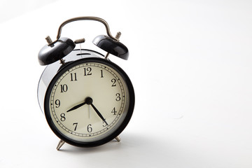 Retro alarm clock on a table