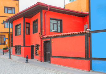 Historical Homes and street Odunpazari - Eskisehir