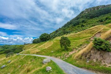 Obraz premium Tauranga, New Zealand - January 15, 2018: Mount Maunganui trail