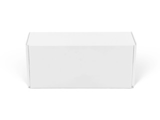 Isolated white packaging box for branding mockup