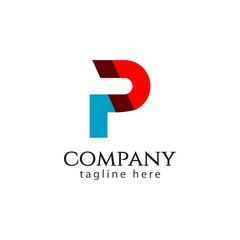P Company Logo Vector Template Design Illustration