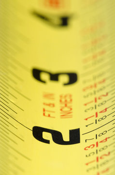 Close Up Of Yellow Tape Measure