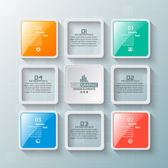 Abstract 3D Paper Infographics