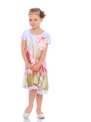 Fashionable little girl.