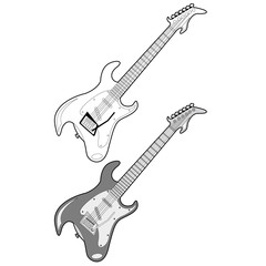 Obraz na płótnie Canvas Electric guitar vector design illustration template