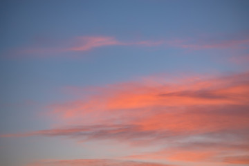 Fototapeta premium Dramatic sunset and sunrise sky with pink clouds