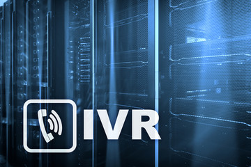 IVR Interactive voice response communication concept. 