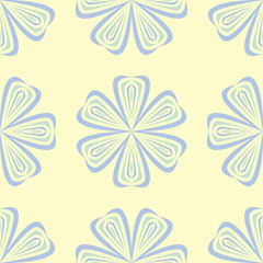 Floral beige colored seamless background - 207239904