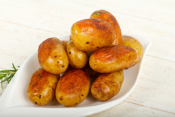 Young baked potato