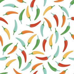 Fototapeta premium chilli pepper seamless pattern
