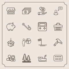 Modern, simple vector icon set with mexico, team, business, bank, environment, cash, web, upload, travel, credit, person, communication, businessman, worker, economy, dollar, equipment, money icons
