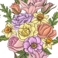 vintage vector floral seamless pattern © cat_arch_angel