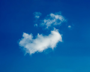 Fototapeta na wymiar One simple cloud