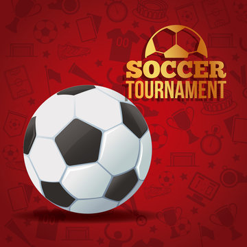 Soccer game tournament colorful banner vector illustration graphic design