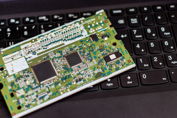 Computer Board on the keyboard