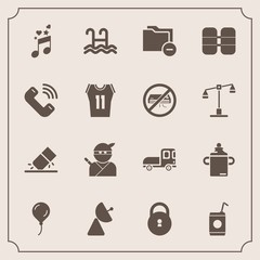 Modern, simple vector icon set with folder, liquid, japan, ninja, bottle, oxygen, sound, pool, decoration, business, delivery, truck, eraser, white, document, security, sign, vehicle, musical icons