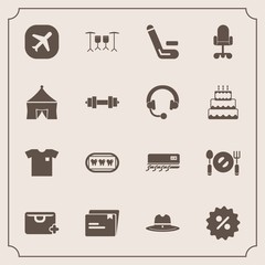 Modern, simple vector icon set with drum, office, texas, air, airplane, healthy, chair, shirt, competition, conditioner, business, competitive, sign, fork, fashion, document, match, sheriff, new icons