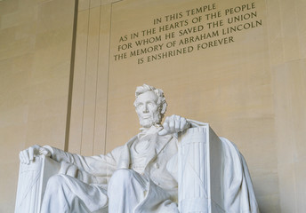 Lincoln Memorial in the National Mall, Washington DC.