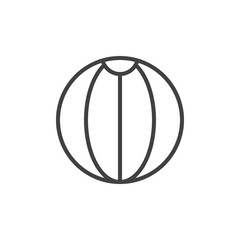 Beach ball outline icon. linear style sign for mobile concept and web design. Striped ball simple line vector icon. Symbol, logo illustration. Pixel perfect vector graphics