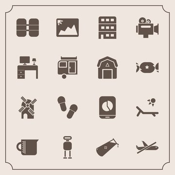 Modern, simple vector icon set with technology, slipper, handle, mobile, business, oxygen, city, mill, futuristic, sunny, energy, chemical, chart, robot, flight, cyborg, tank, travel, footwear icons