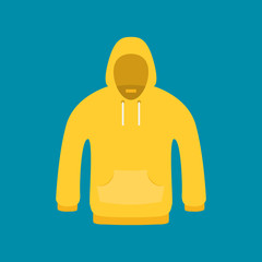 Flat Icon Hoodie Element. Vector Illustration