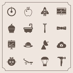 Modern, simple vector icon set with fruit, business, air, construction, organic, fitness, report, cake, cute, spaceship, document, healthy, craft, saw, signal, pulse, dessert, button, hot, baby icons - 207254555