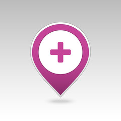 Obraz premium Plus, Hospital ,Pharmacy, Clinic pin map icon.