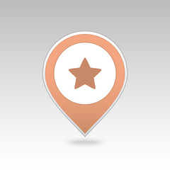 Star favorite pin map icon. Map pointer, markers.