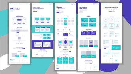 Website Template Vector. Page Business Project. Shopping Online Landing Web Page. Manager Meeting. Corporate Concept. Technical Online Support. Design Evolution System. Illustration