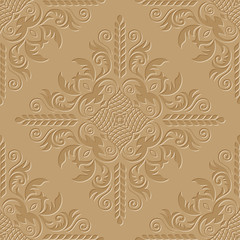 Vintage damask seamless pattern. Classical luxury texture for wallpapers, wrapping, textile. Vector Illustration