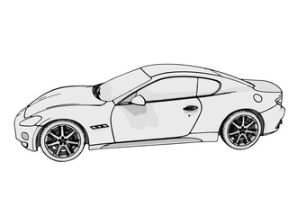 Obraz na płótnie Canvas sketch sports car vector
