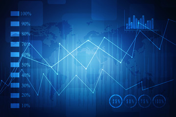 2D Digital Abstract Business Networking background