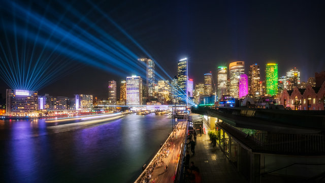 Interactive Laser Show during Vivid Sydney