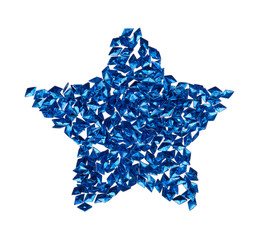 Multicolored five-pointed star stencil