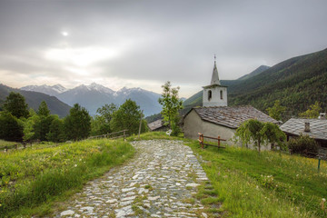Fototapeta na wymiar Parc Mont Avic Aosta Valley