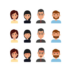 Set of human emotions.