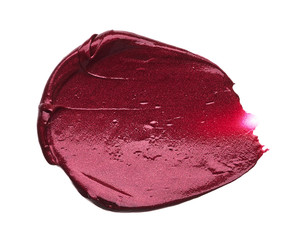 Fototapeta premium Red makeup smear of matte lip gloss