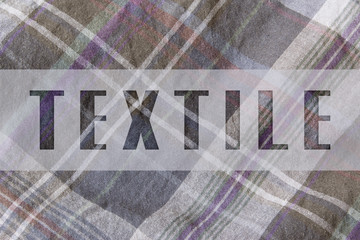 TEXTILE  written on plaid fabric