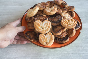 palmeritas de hojaldre 