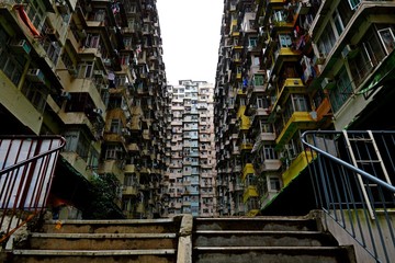 old public populated housing estates in Hong Kong