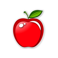 Red apple vector icon