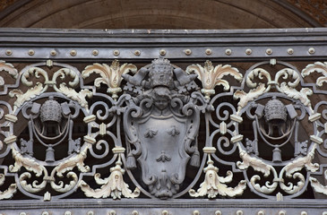 Rome. Atrium Exterior  of the Basilica of San Pietro. Details of entrance gates
