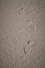 Fototapeta na wymiar Closeup of sand pattern of a beach .
