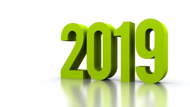 Arrivo del nuovo anno in 3D - 2019