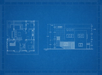 Apartment plan blueprint