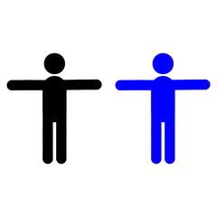 Man with arms outstretched icon