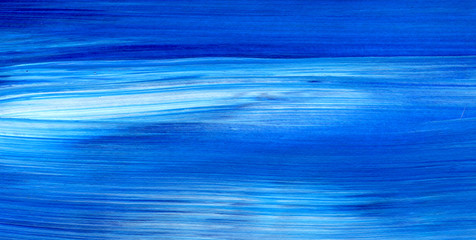 Blue Abstract acrylic painting for use as background, texture, design element. Modern art with brush stroke texture