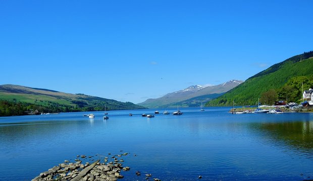 A scenic image of Loch Tay in Perthshire, Scotland.